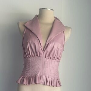 Neiman Marcus Pink Sleeveless Blouse